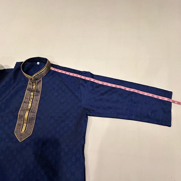 Elegant Royal Blue Men’s Kurta- size 46 - Picture 3 of 5